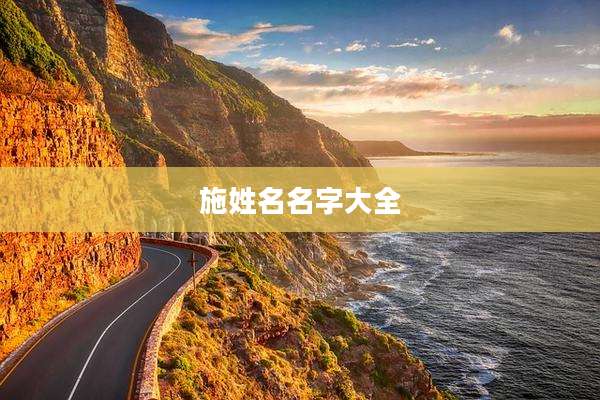 施姓名名字大全