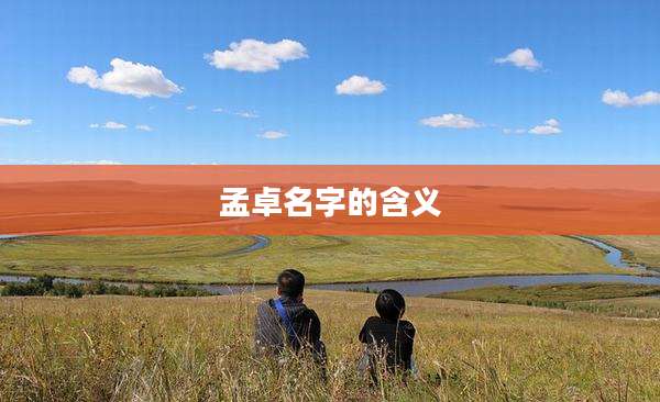 孟卓名字的含义