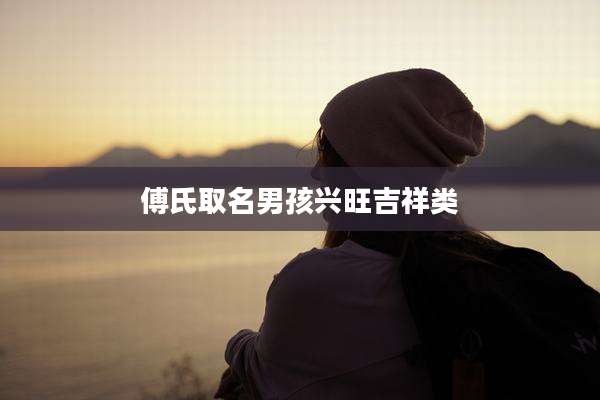 傅氏取名男孩兴旺吉祥类