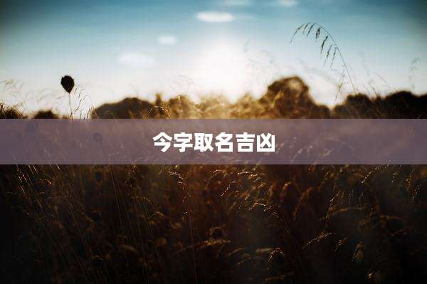 今字取名吉凶