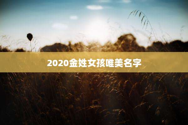 2020金姓女孩唯美名字