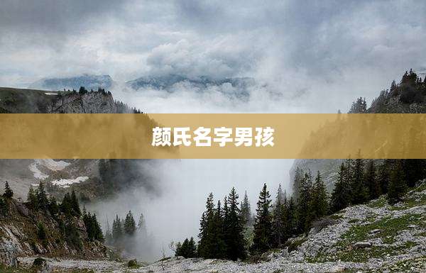 颜氏名字男孩