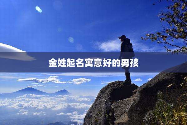 金姓起名寓意好的男孩