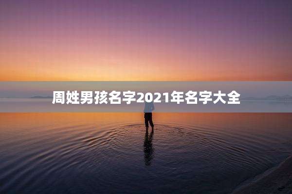 周姓男孩名字2021年名字大全