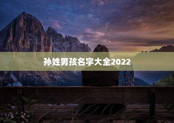 孙姓男孩名字大全2022