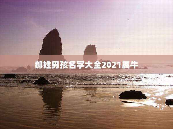 郝姓男孩名字大全2021属牛