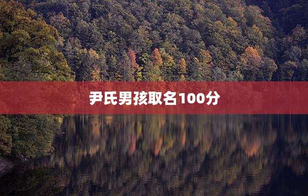 尹氏男孩取名100分