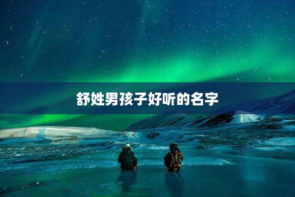 舒姓男孩子好听的名字