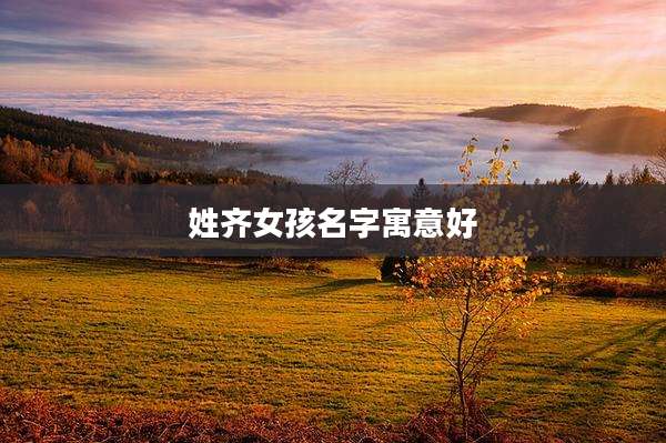 姓齐女孩名字寓意好