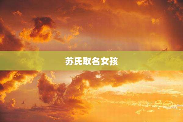 苏氏取名女孩