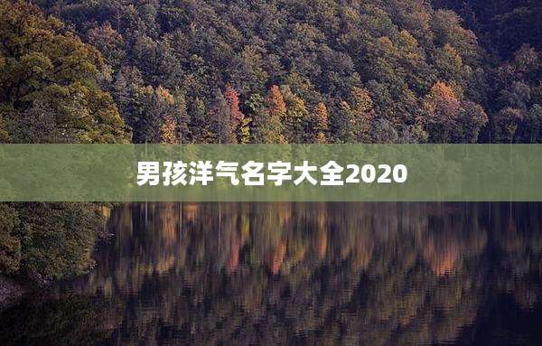 男孩洋气名字大全2020