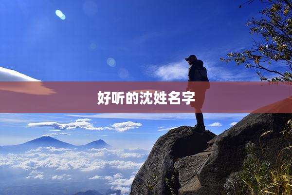 好听的沈姓名字