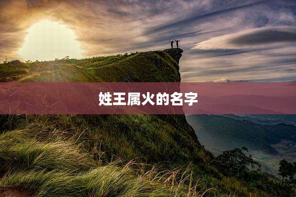 姓王属火的名字