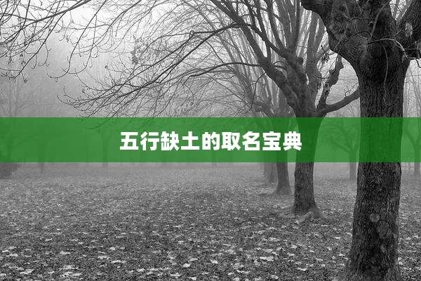 五行缺土的取名宝典