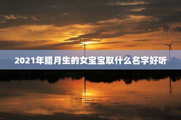 2021年腊月生的女宝宝取什么名字好听