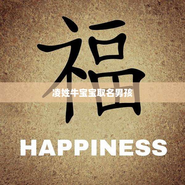凌姓牛宝宝取名男孩
