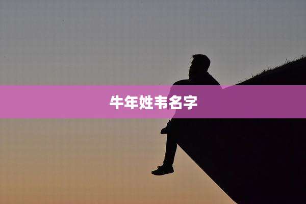 牛年姓韦名字