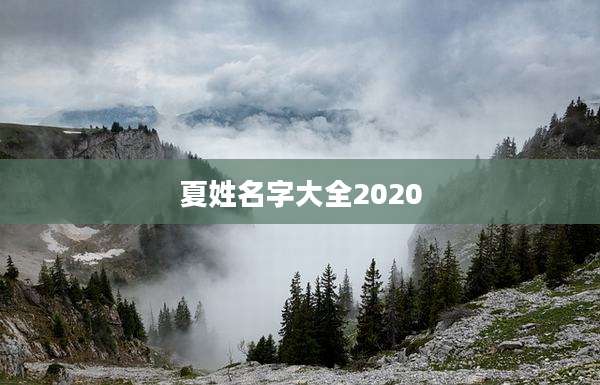 夏姓名字大全2020