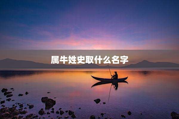 属牛姓史取什么名字