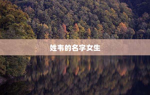 姓韦的名字女生