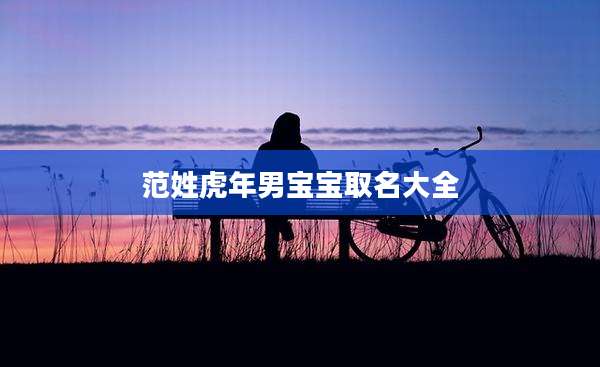 范姓虎年男宝宝取名大全