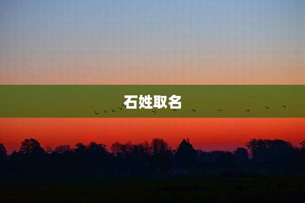 石姓取名