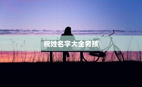 祝姓名字大全男孩