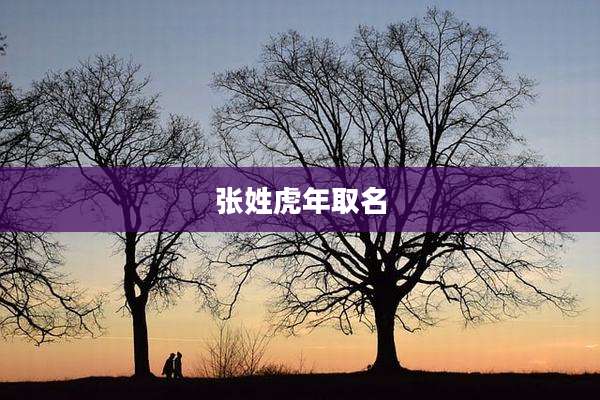 张姓虎年取名