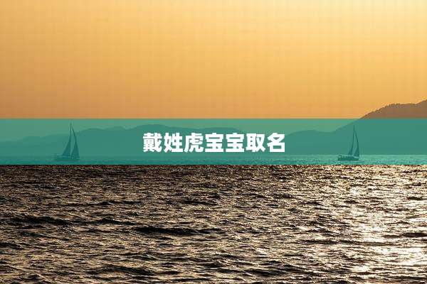 戴姓虎宝宝取名