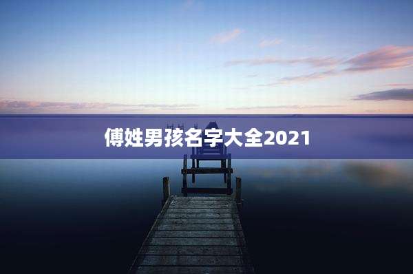 傅姓男孩名字大全2021
