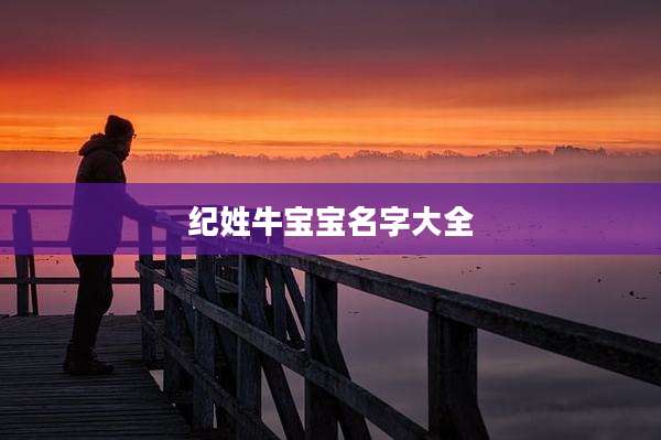 纪姓牛宝宝名字大全