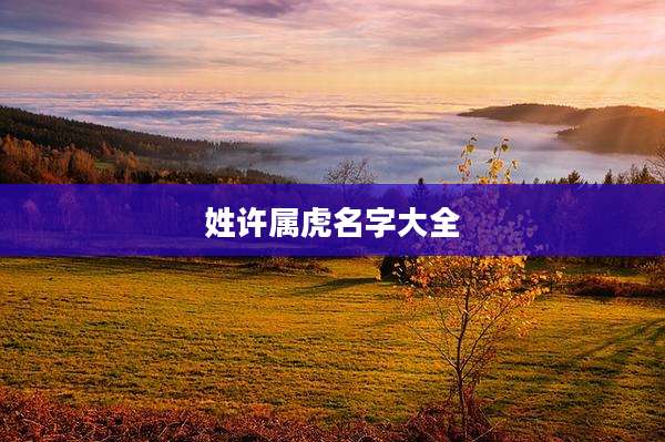 姓许属虎名字大全