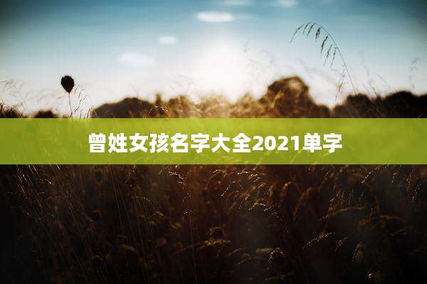 曾姓女孩名字大全2021单字