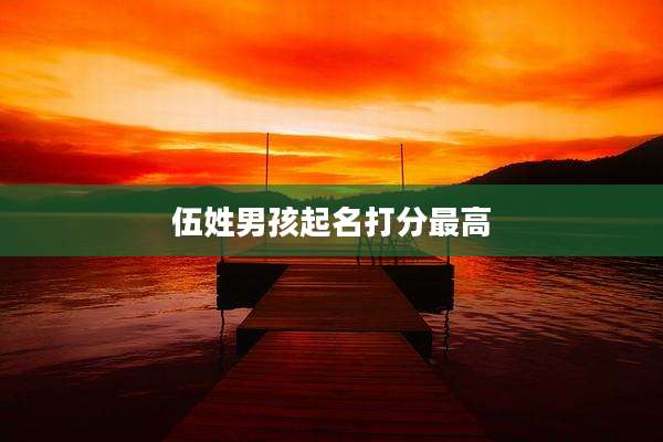 伍姓男孩起名打分最高