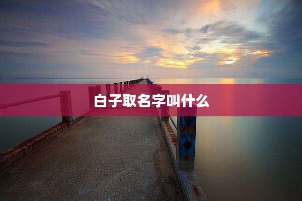 白子取名字叫什么