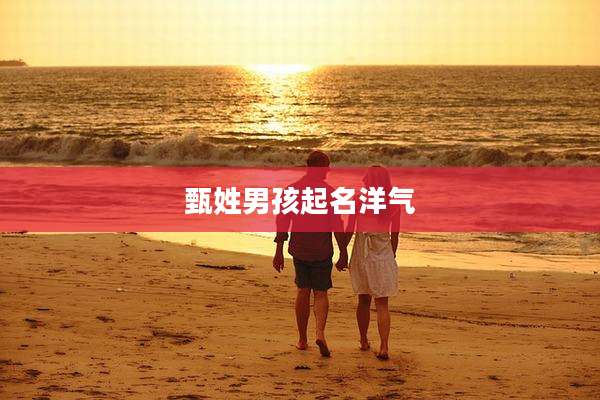 甄姓男孩起名洋气