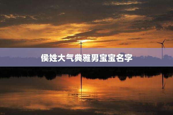 侯姓大气典雅男宝宝名字