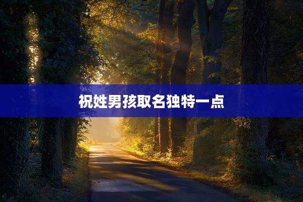 祝姓男孩取名独特一点