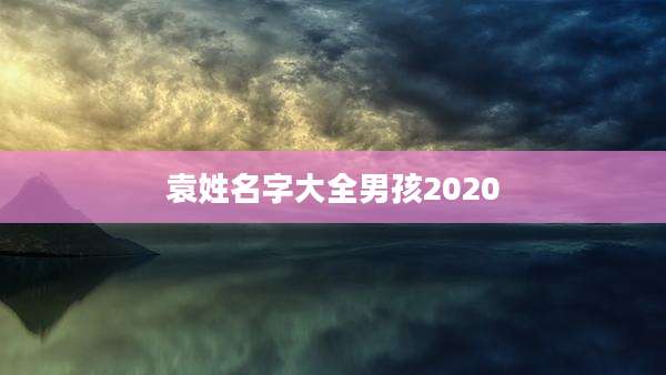 袁姓名字大全男孩2020