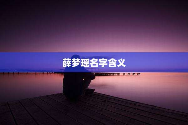 薛梦瑶名字含义