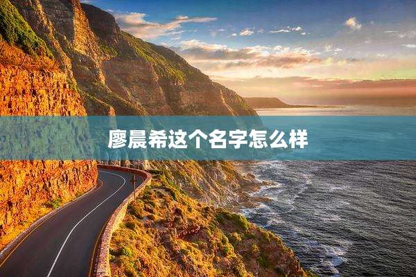 廖晨希这个名字怎么样